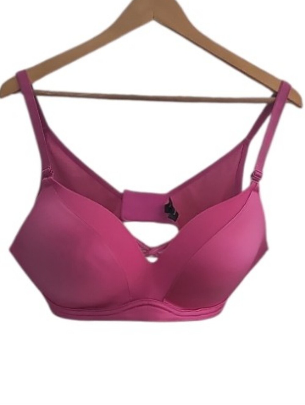 Torrid Wireless Bra 40DD Fuchsia Pink Wire Free Back Smoothing Plunge Bra